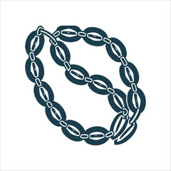 Opele Divination Chain - Santer&iacute;a If&aacute; Tradition Santer&iacute;a Ifa Tradition Yoruba Lukumi syncretism A simplified Opele divination chain