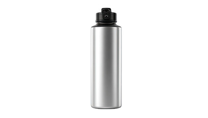 Silver metal water bottle