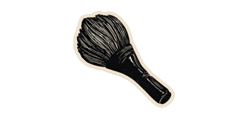 Vintage-style paintbrush graphic