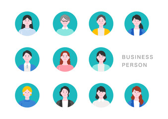 ビジネスパーソンのアイコンセット