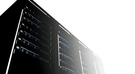 Server rack in a modern data center