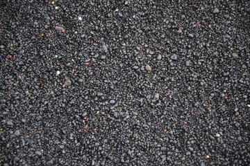 Volcanic gravel and sand on Icelandic ground