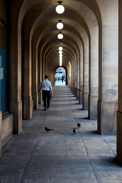 Four Walkers In The Archway