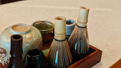 Matcha green tea brewing equipment set