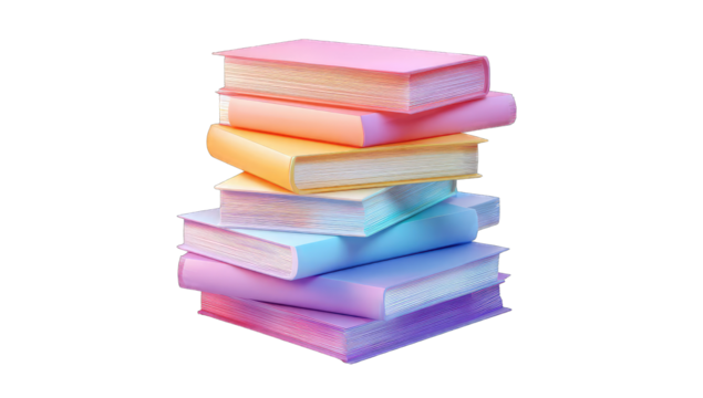 Stack of colorful books (1)
