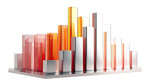 Abstract cityscape, geometric blocks