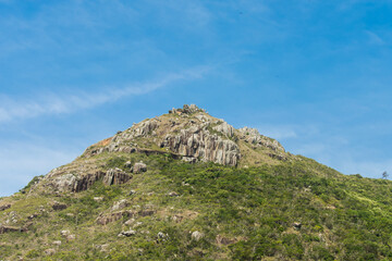 A view of Morro da Coroa at Lagoinha do Leste beach, famous for its viewpoint. Florianopolis island - Brazil