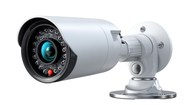 Surveillance Eye: A close-up shot of a security camera, symbolizing vigilance and modern protection against unseen threats. Capturing the essence of security and vigilance