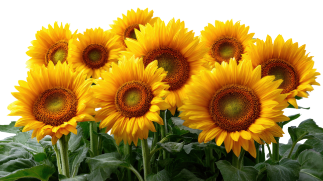 Sunflower Bloom: A vibrant arrangement of sunflowers radiate warmth and cheer, their sunny faces turned towards the light, evoking joy and the essence of summer.