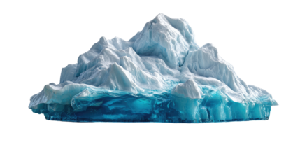  Majestic Iceberg Floating in Ocean: A stunning iceberg floats in tranquil waters, its towering icy peaks reflecting the ethereal blue of the surrounding ocean.