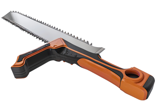 Power saw angled, black and orange