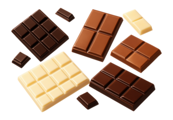 Chocolate bars for dessert garnish