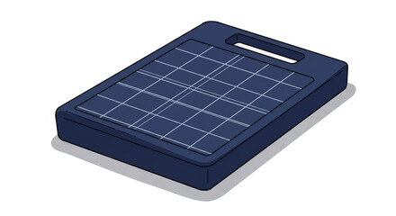 Portable solar panel power energy generator renewable electricity grid system illustration on transparent background