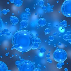 Abstract illustration of numerous blue spheres.
