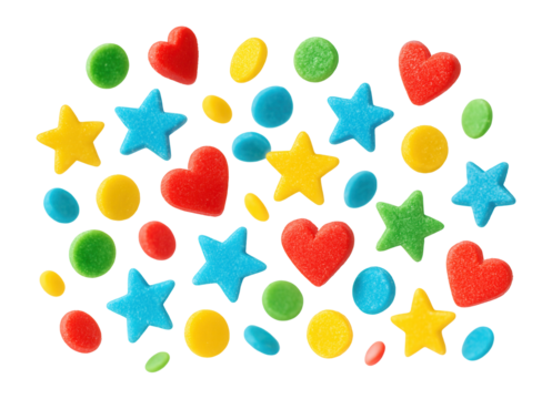 Edible sugar confetti for cake decoration