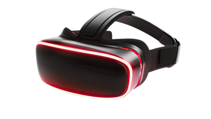 Virtual reality headset, angled view