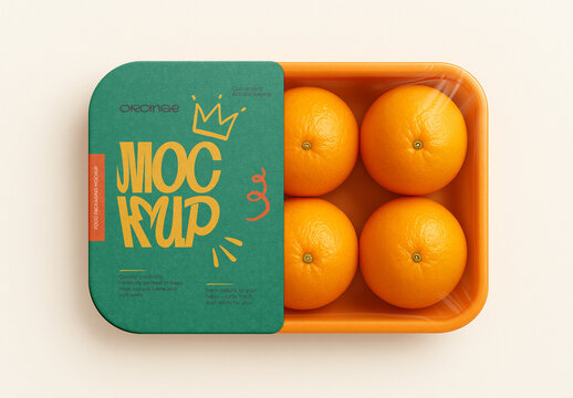 Orange Packaging Box Mockup