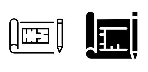 Blueprint Icon for Architecture, Engineering, Construction, Design, and Planning