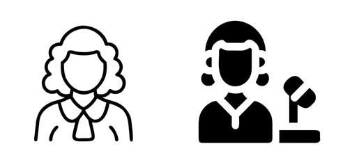 Judge Icon for Law, Court, Justice, Legal, and Judiciary Design