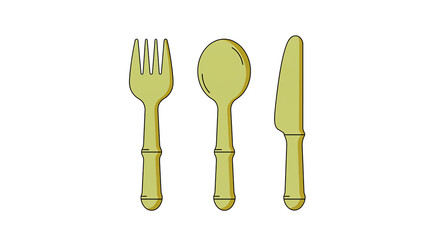 Fork spoon knife cutlery silverware utensil dining kitchenware restaurant table setting dinnerware flatware on transparent background