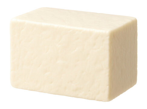 Rectangular block of queso blanco cheese with a mild flavor