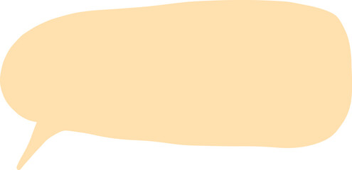 Wide Pastel Yellow Freeform Speech Bubble With Slanted Tip