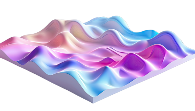 Abstract 3D sculpted form in pastel hues - Powered by Adobe