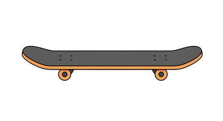 Skateboard graphic vector illustration skateboarding street sport equipment design element ride fun on transparent background