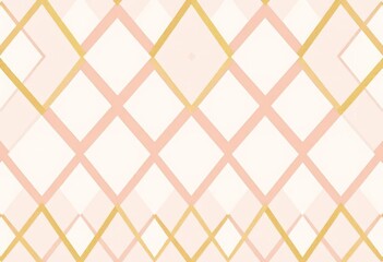 Sweet pastel pink, white & gold geometric rhombus seamless pattern , holiday, trendy