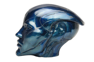 Profile of a stylized futuristic head
