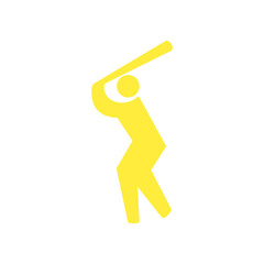 野球バッティングシルエット｜Baseball Batter Silhouette Icon