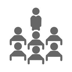 「集合研修・講演・リーダーシップのピクトグラム / Group Training, Lecture, and Leadership Pictogram」	