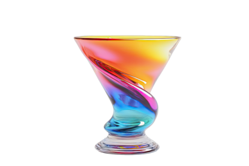 Vibrant multicolored glass cup