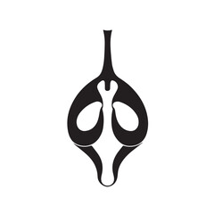 Vector art of abstract black shape
