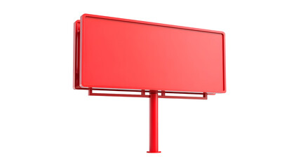 Blank red sale billboard icon on white background