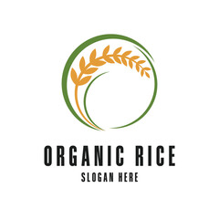 rice wheat logo design concept creative idea
