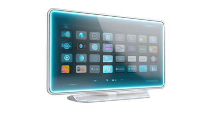 Smart TV interface.  Modern display