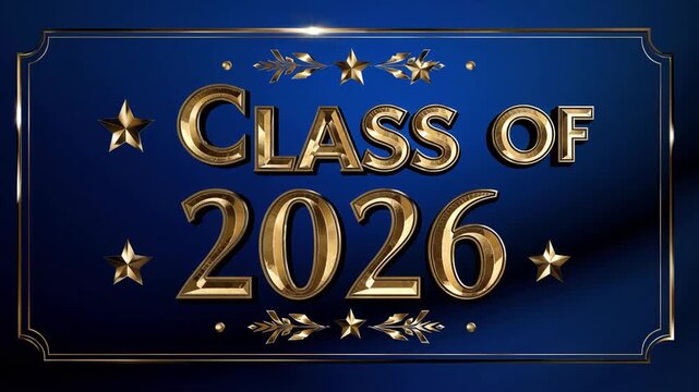 Typography design for the graduating class of 2026