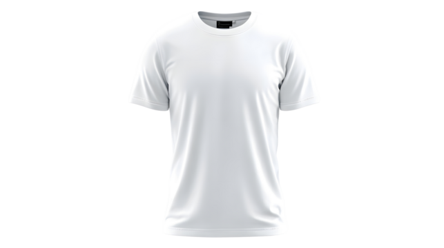 Men s plain white crew neck t shirt mockup