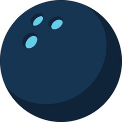 Fototapeta premium Dark Blue Bowling Ball Icon Simple, Clean Design for Games, Sports, and Leisure