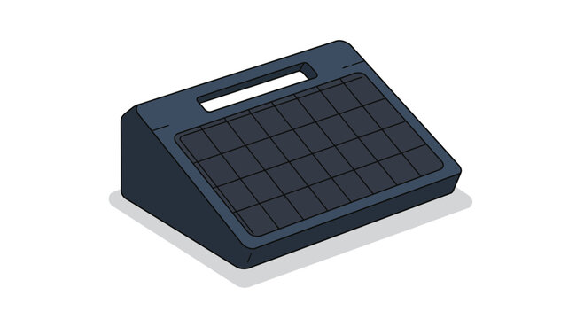 Blue midi controller pad music production instrument sound design studio equipment electronic device on transparent background