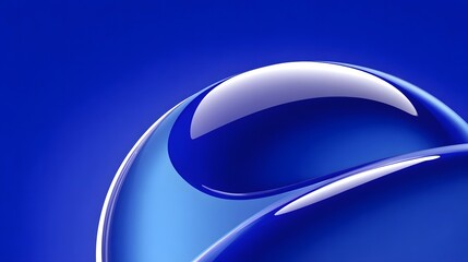 Captivating blue glass sphere