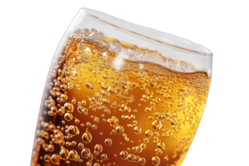 Close-up of a glass of fizzy drink