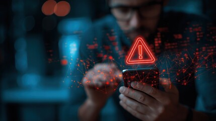 Person holding smartphone with error alert (1)
