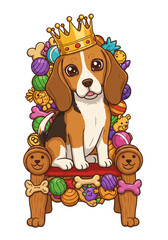 Funny Cartoon Dogs Collection | Vector-Style PNGs on White Background