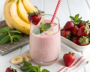 Healthy Strawberry Banana Smoothie
