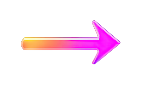A vibrant, gradient-filled arrow pointing right