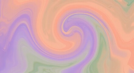 Fototapeta premium Colorful abstract swirl blending pastel hues of sage green and peach 