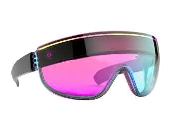 Futuristic goggles with vibrant colors