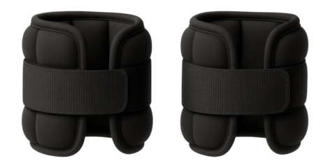 Adjustable ankle weights, 1 kg each, black